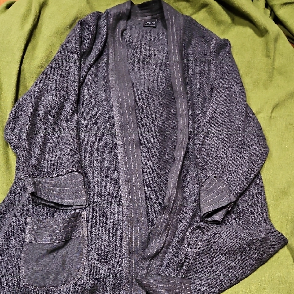 DAIRI FASHION  MOROCCO Charcoal Open Front Cardigan